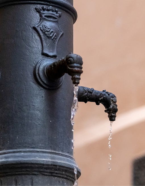 Un nasone, tipica fontanella romana per bere