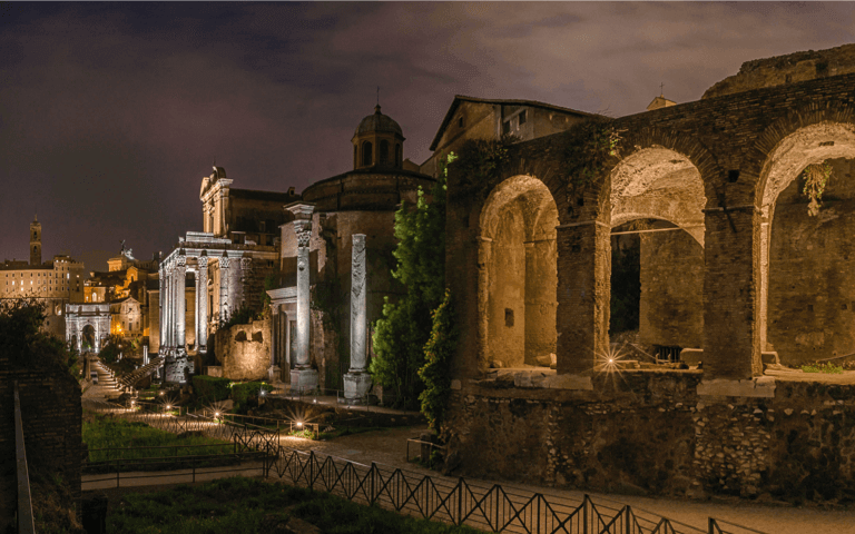 The commitment of Acea for the lights of the Roman Forum
