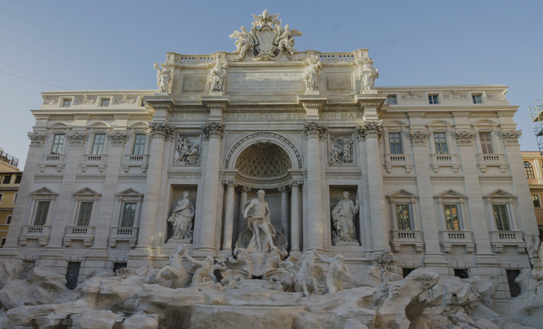 Sight of the Trevi Fountain, Rome