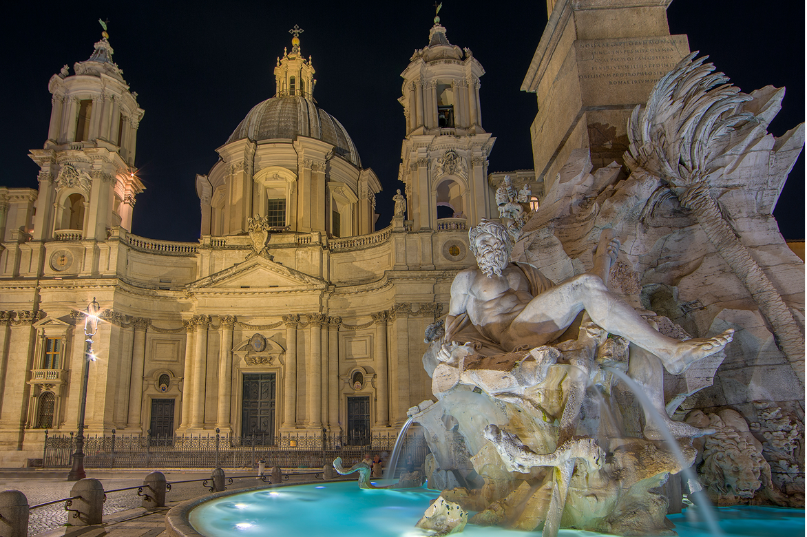 Fontana dei Quattro Fiumi di piazza Navona
