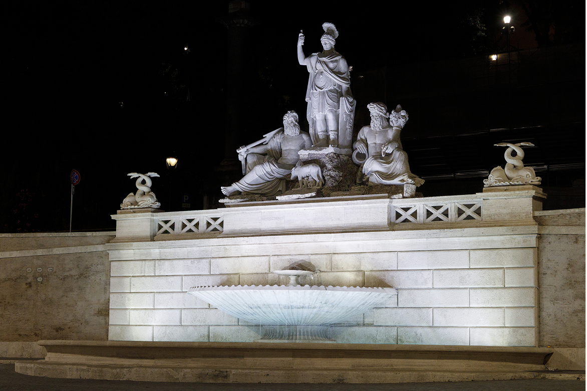 Fontana del Nettuno e della Dea Roma di piazza del Popolo
