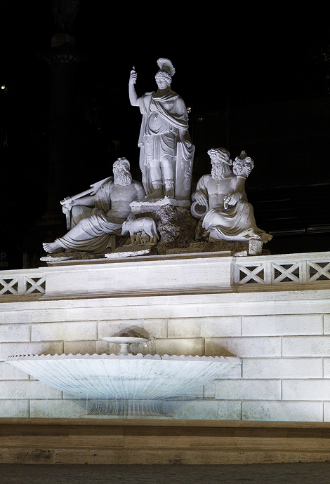 Fontana del Nettuno e della Dea Roma di piazza del Popolo
