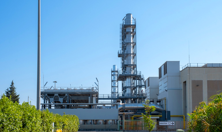 Dettaglio della centrale termoelettrica di Tor di Valle