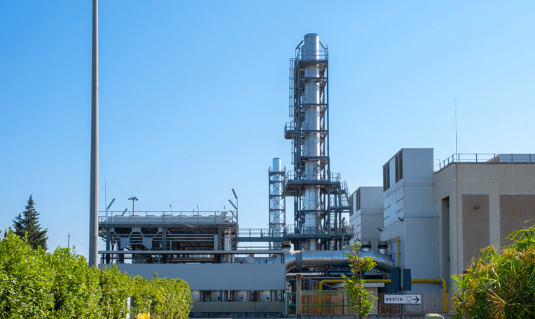 Dettaglio della centrale termoelettrica di Tor di Valle