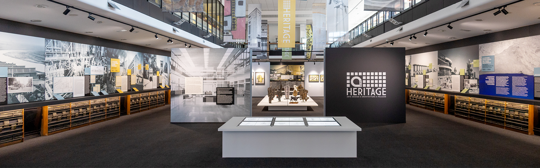 Salone del Pubblico, area espositiva di Acea Heritage, presso la sede Acea di Piazzale Ostiense, Roma.