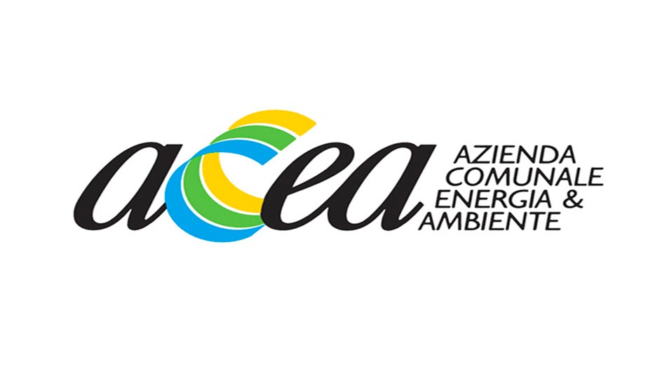 Logo Acea con scritta stilizzata e colorata "acea" e la dicitura "Azienda Comunale Energia & Ambiente" accanto
