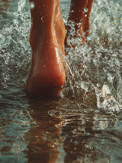 Immagine campagna idrica "Ci prendiamo cura dell'acqua passo dopo passo"