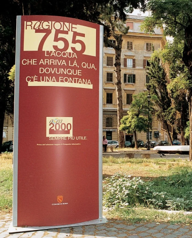 Locandina della campagna Acea2000. Sempre più utile