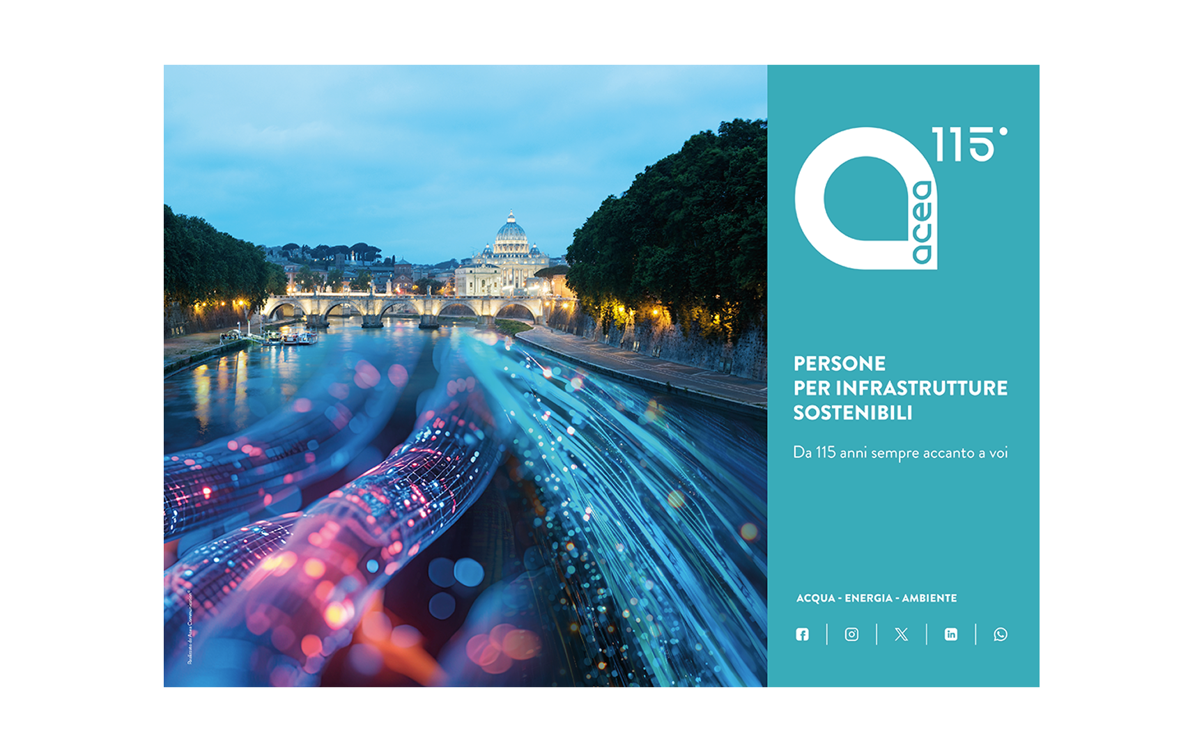 Locandina della campagna Acea 115 anni