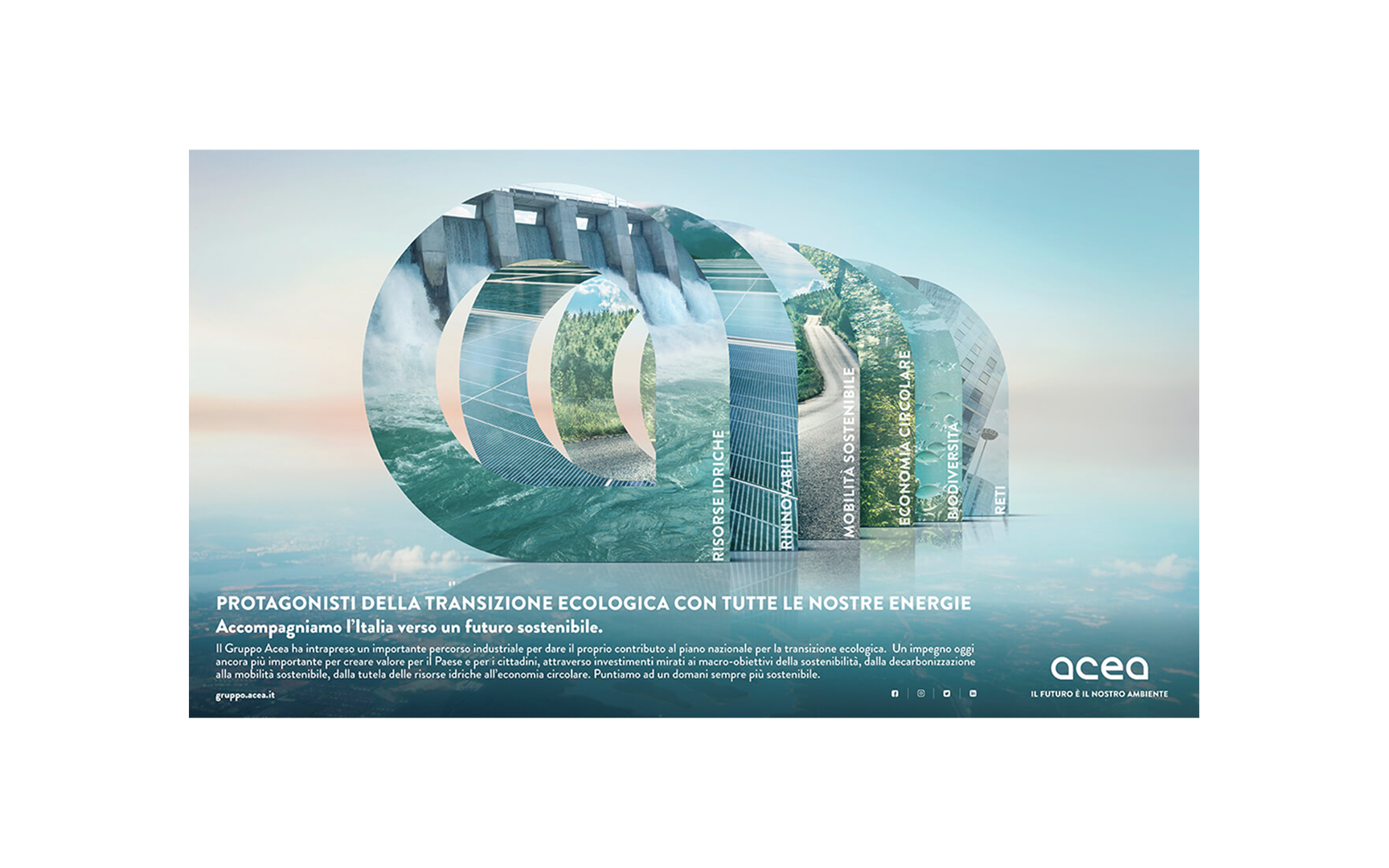 Locandina della campagna Protagonista della transizione ecologica con tutte le nostre energie