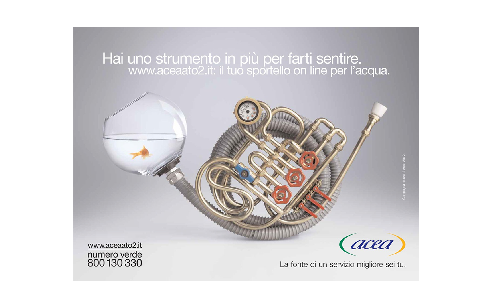 Locandina della campagna Gli "strumenti" di Acea per l'utenza idrica