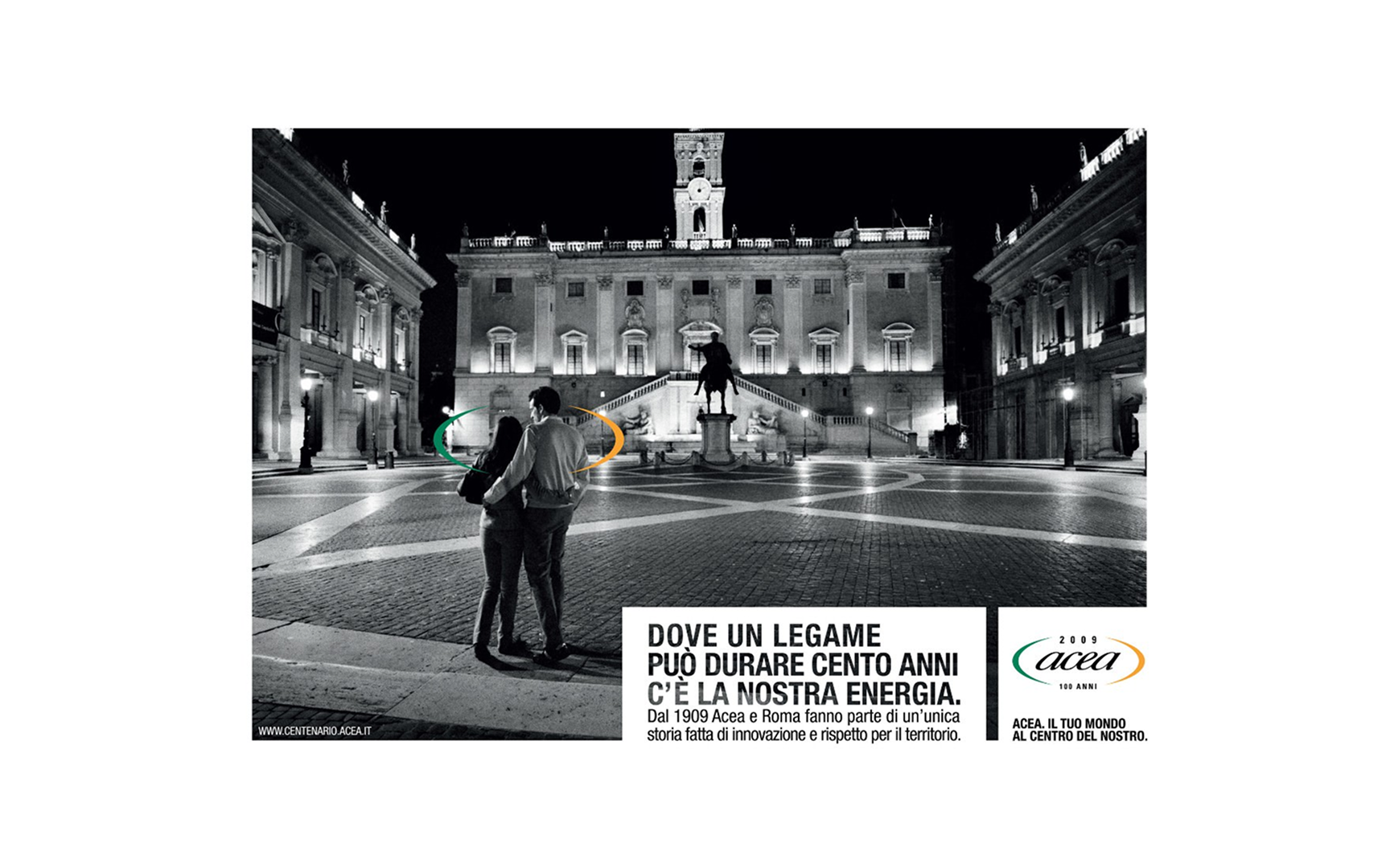 Locandina della campagna Acea. Il tuo mondo al centro del nostro