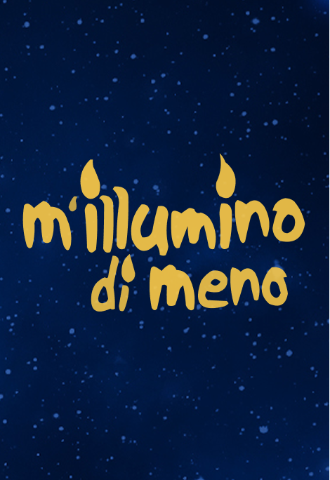 scritta "mi illumino di meno"