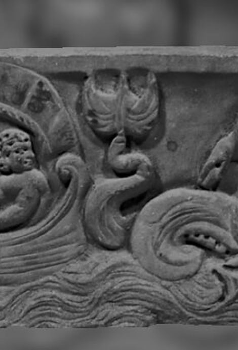 rilievo di un monumento delle terme di diocleziano