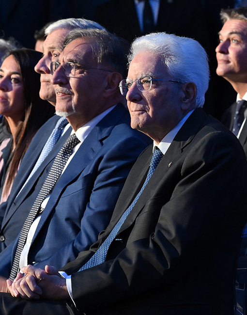 Mattarella e La Russa durante l'evento 115 anni di Acea