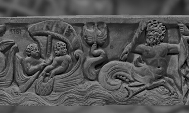 Rilievo di un monumento delle terme di diocleziano