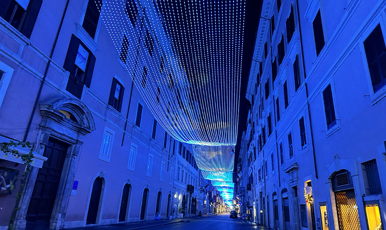 Luminaria di Natale a forma di logo acea