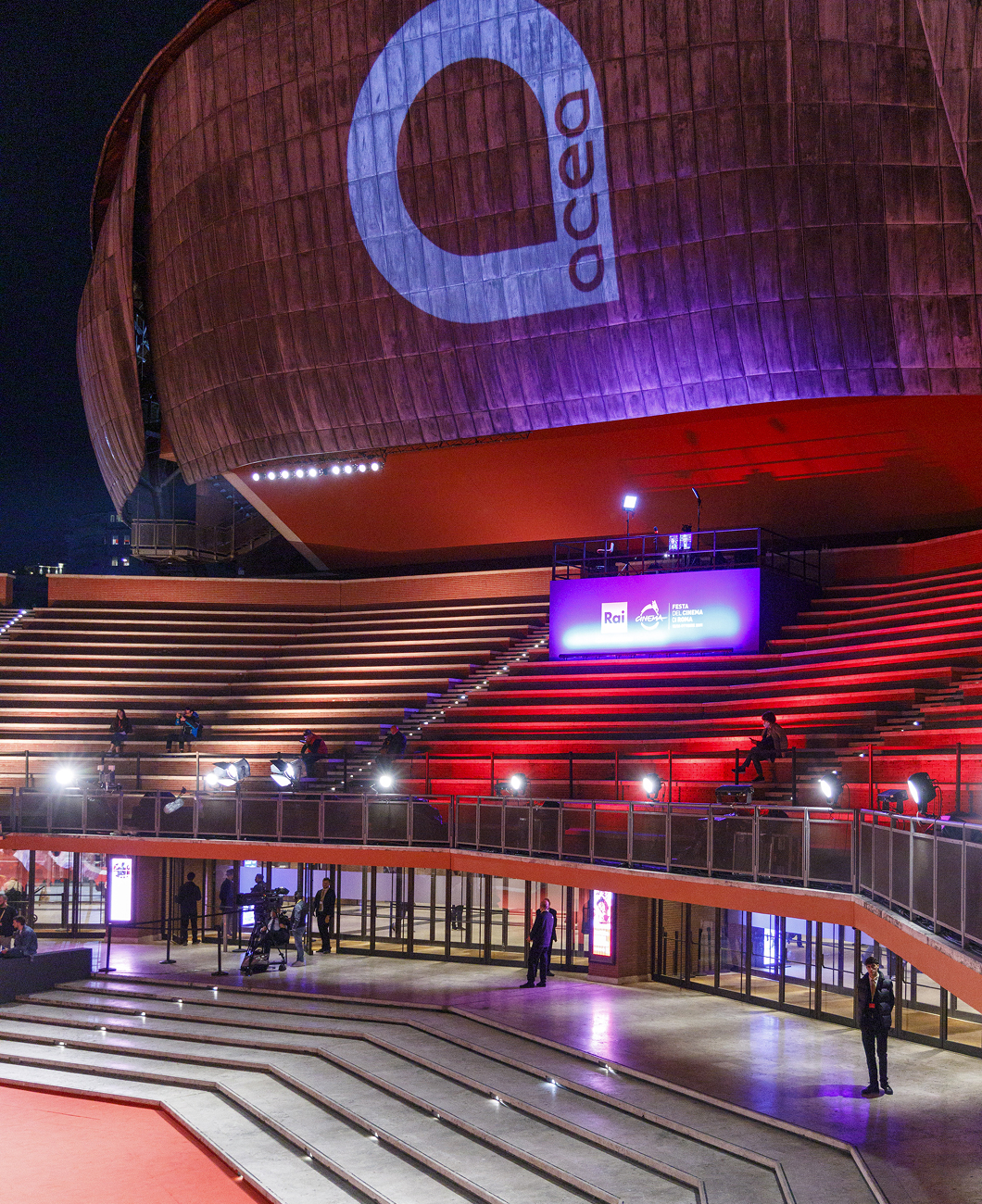 Logo Acea proiettato durante la Festa del Cinema di Roma