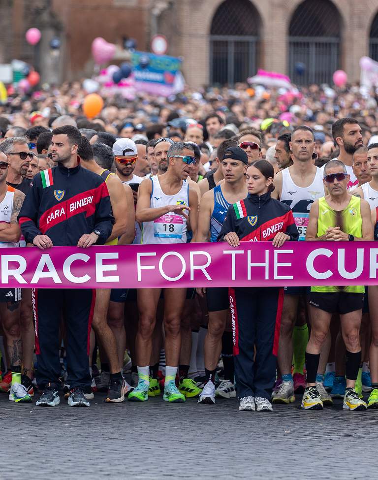Runners at the starting line of the Race for the Cure