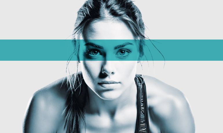 Acea Run Rome the Marathon, cover of the event with the close-up of the face of a girl in sportswear