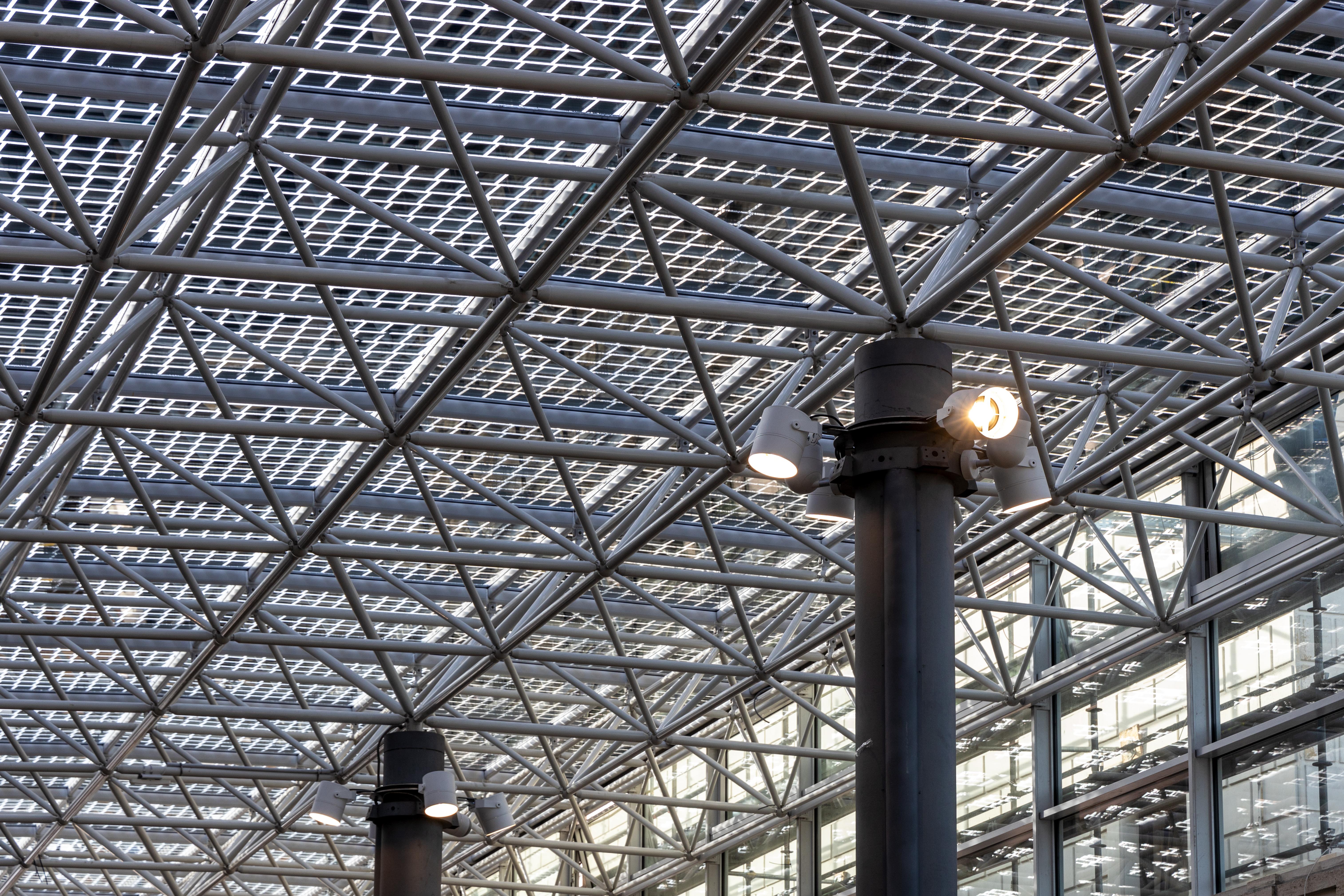 The Vatican Museum entrance to the new photovoltaic glass roof