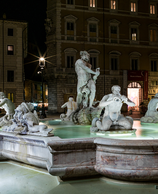 La fontana del moro in Piazza Navona