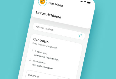 Schermata di smartphone con chatbot