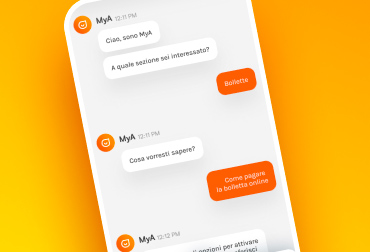 Schermata di smartphone con chatbot