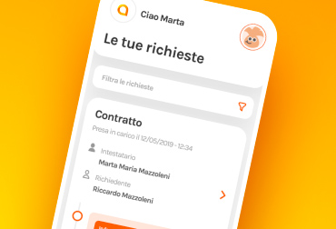 Schermata di smartphone con le tue richieste