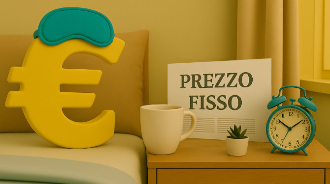 Simbolo dell'euro sul letto rivolto verso il giornale